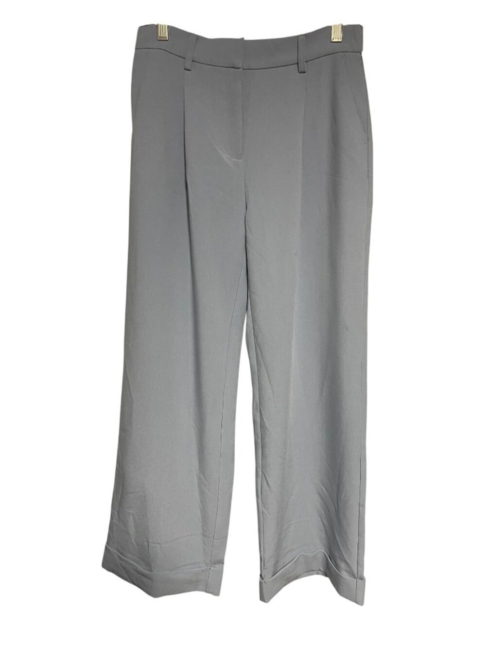 Nicole Miller New York Womens Light Blue Mid-Rise Wide Leg Pants Size 4  Office